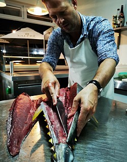 Fresh Yellowfin for omakase