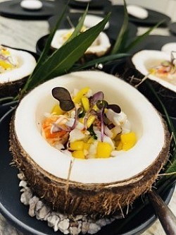 Coconut Lobster/Fresh Snapper Ceviche