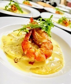 Tiger Prawn & Truffle ravioli